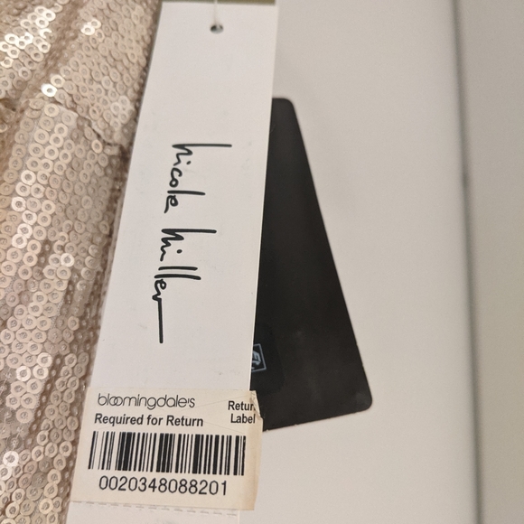 Nicole Miller gold sequin cowl neck dress - Picture 4 of 4